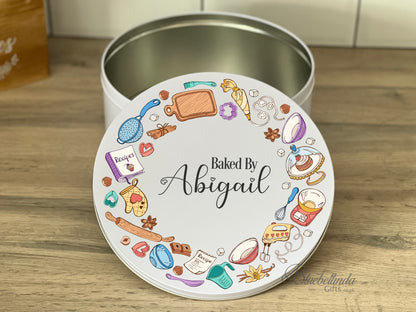 Personalised Baking Wreath Cake Tin