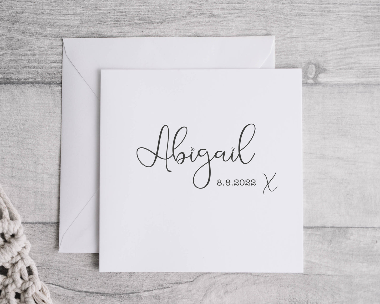 Personalised Elegant Baby Card