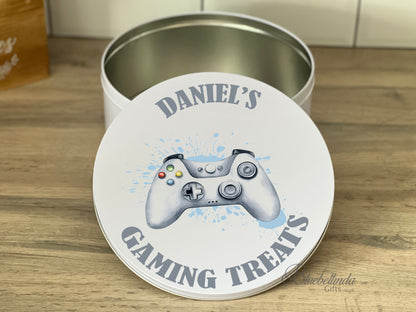 Personalised Gaming Controller Treat Tin