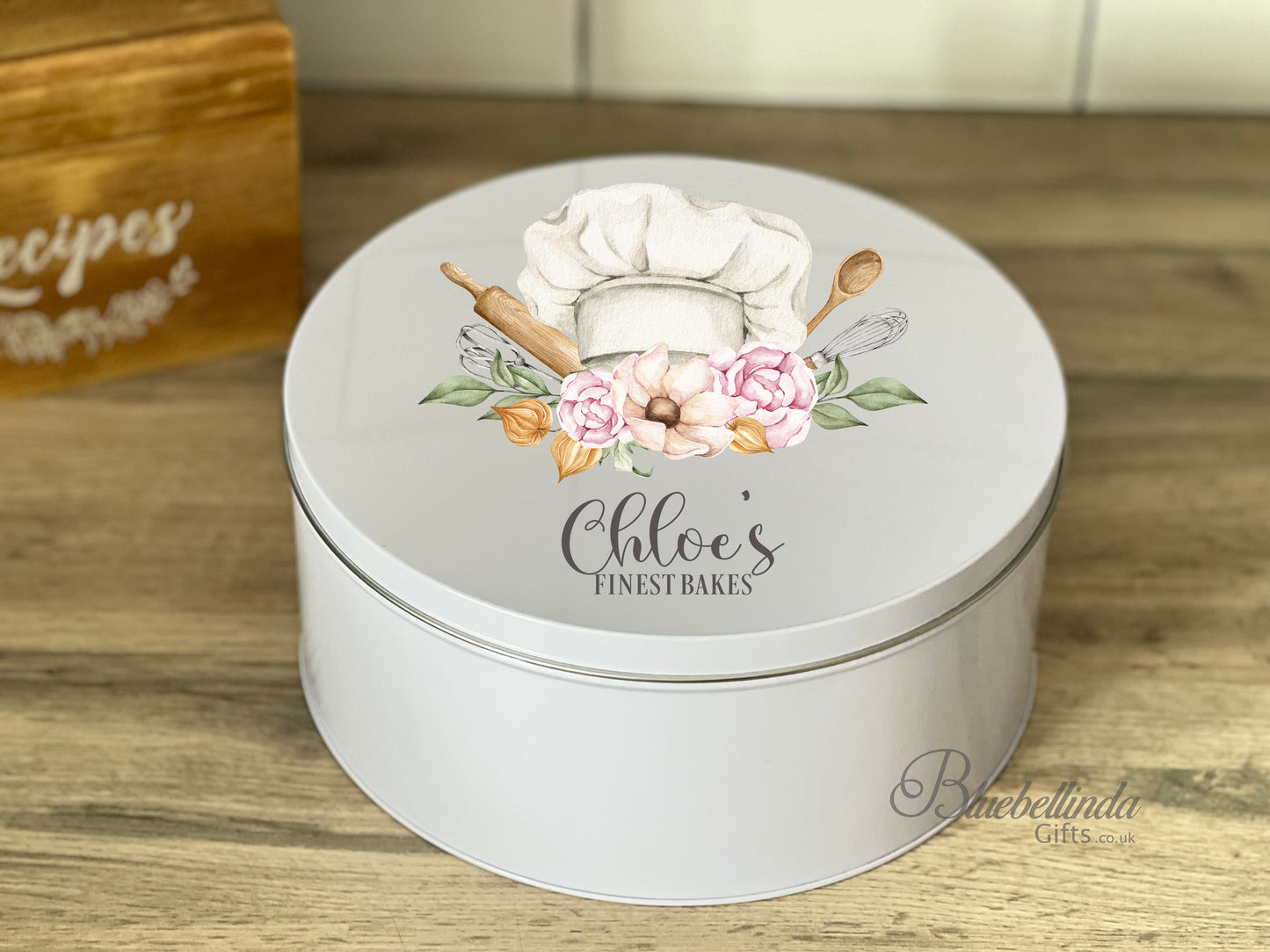 Personalised Chef Hat Cake Tin