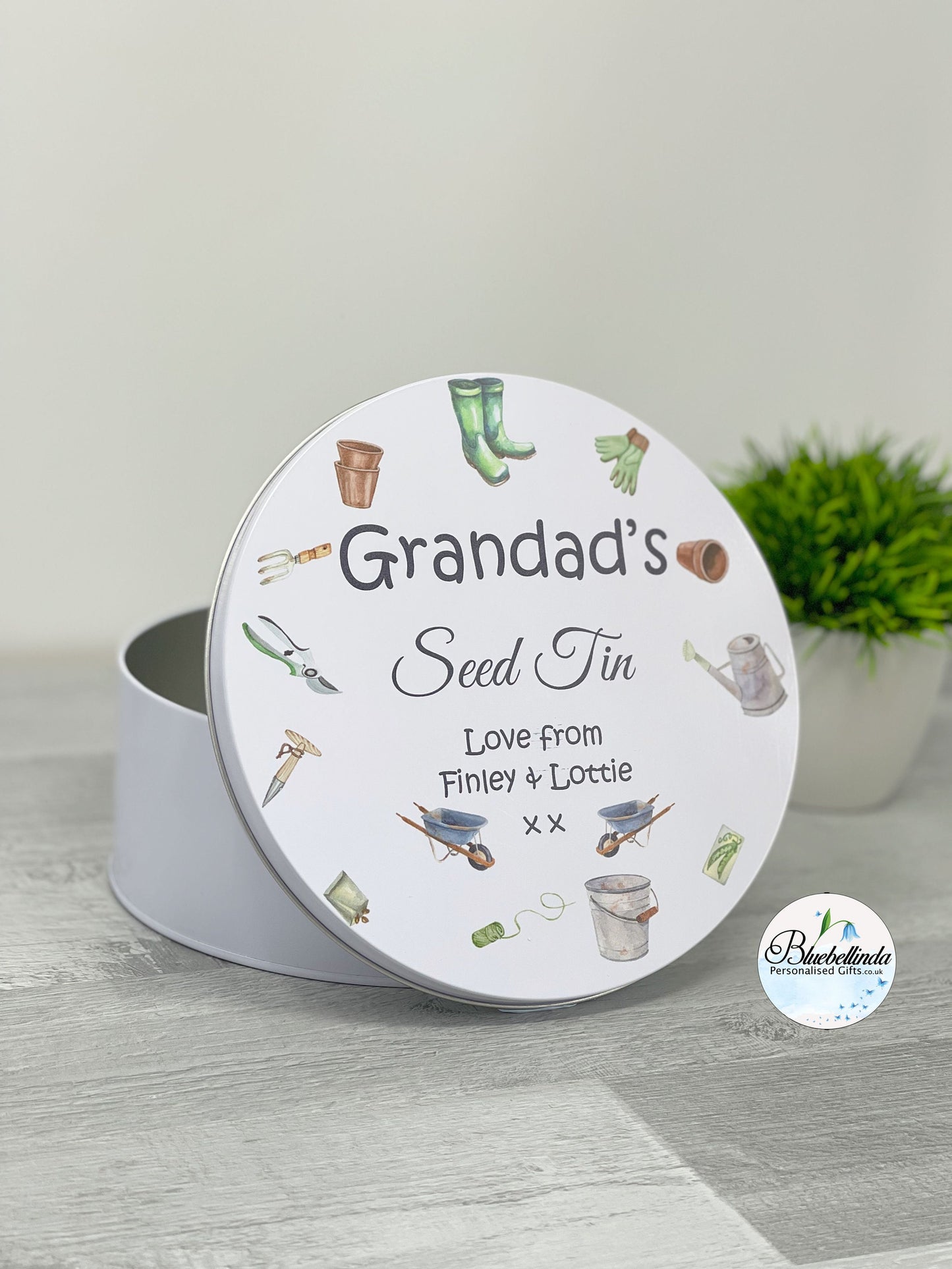 Personalised Gardening Seed Tin