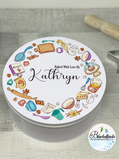 Personalised Baking Wreath Cake Tin