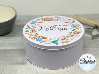 Personalised Baking Wreath Cake Tin