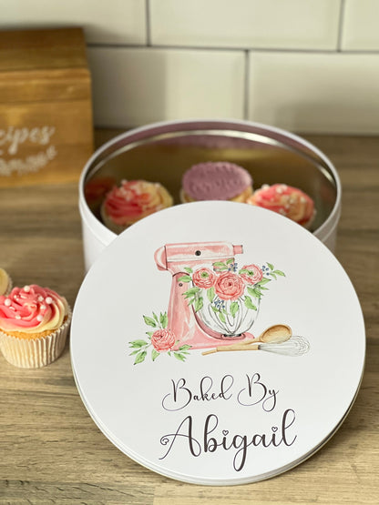 Personalised Pink Mixer Cake Tin