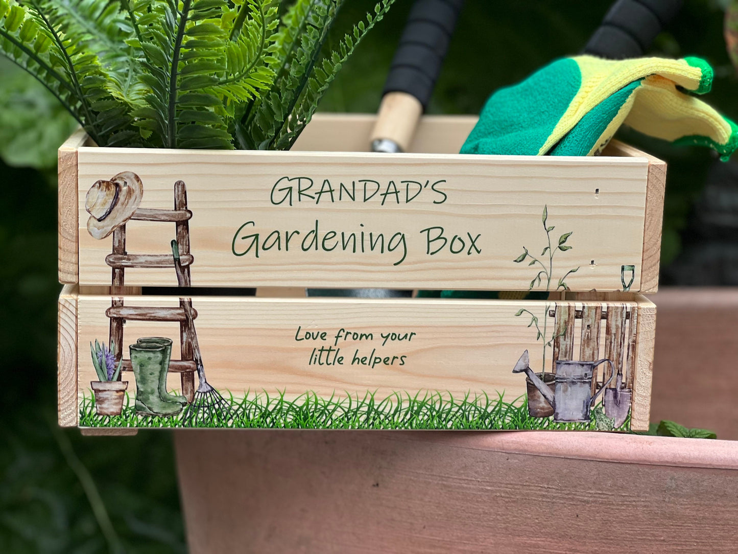 Personalised Gardening Crate Ladder