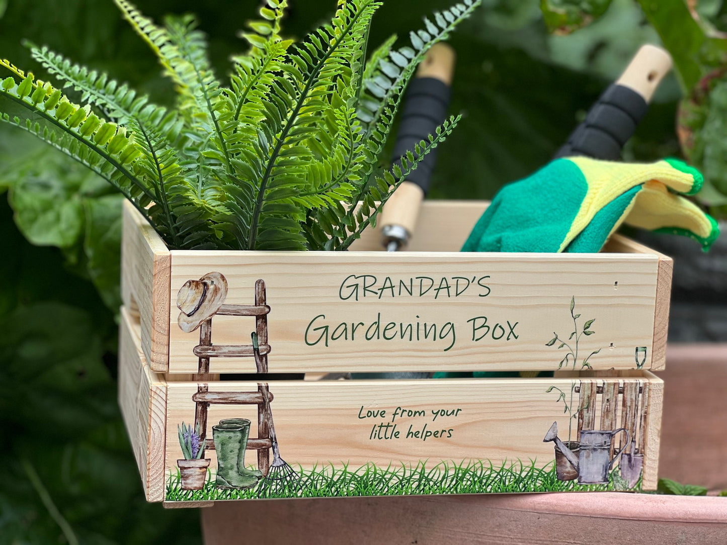 Personalised Gardening Crate Ladder