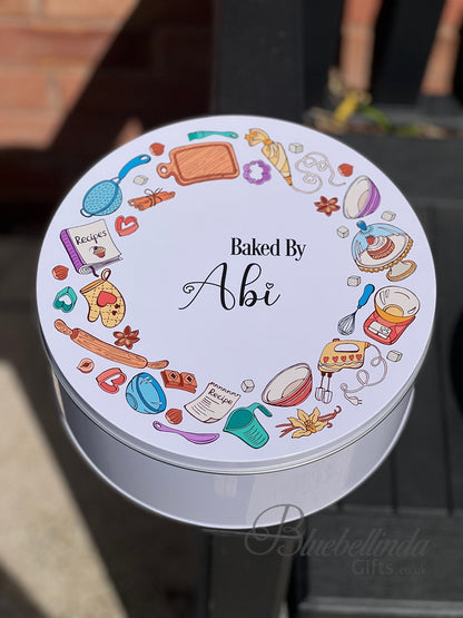 Personalised Baking Wreath Cake Tin