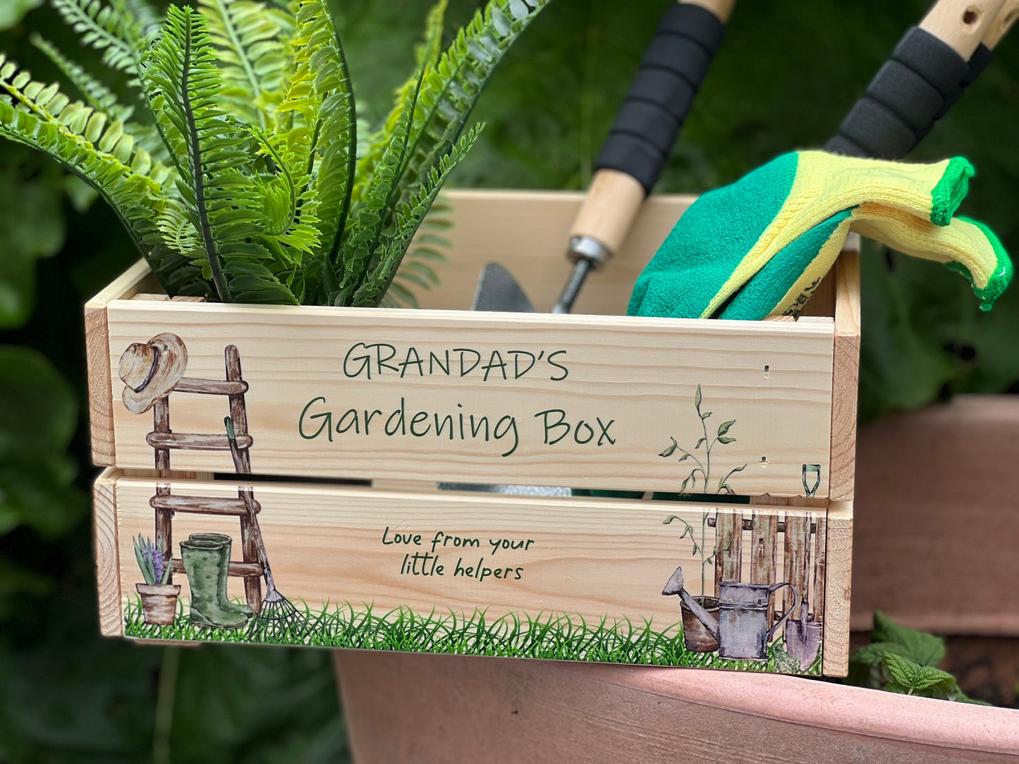 Personalised Gardening Crate Ladder