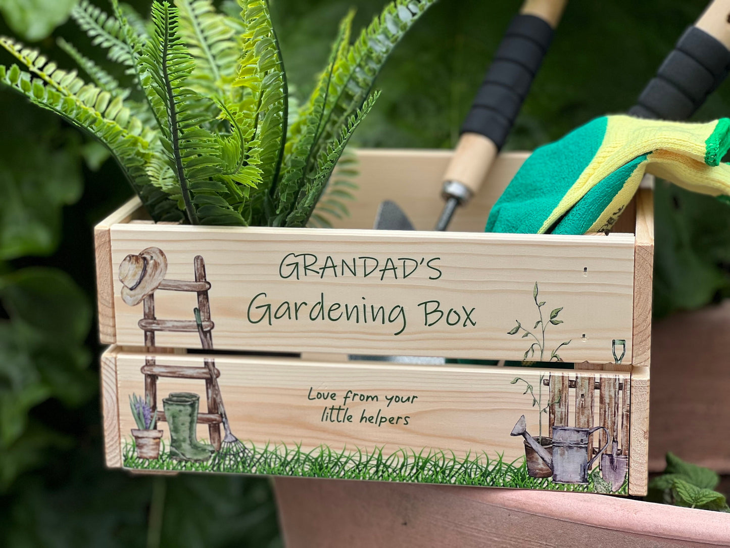 Personalised Gardening Crate Ladder