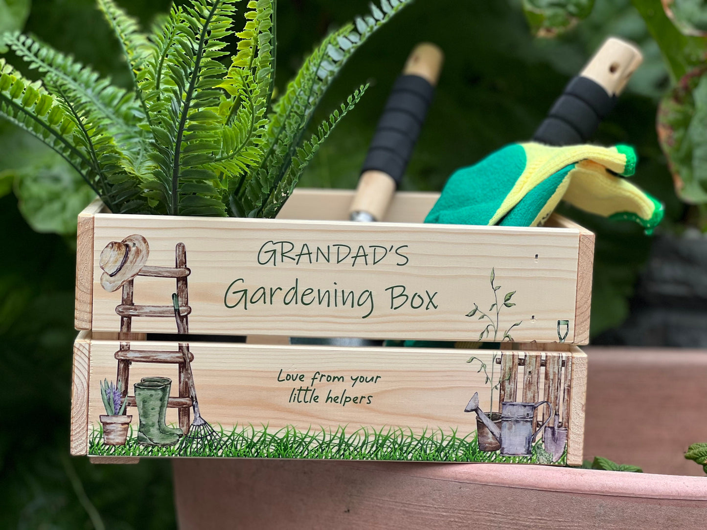 Personalised Gardening Crate Ladder