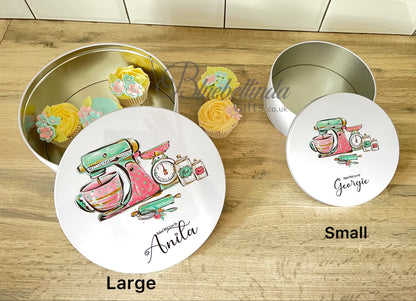 Personalised Mixer And Cake Tin