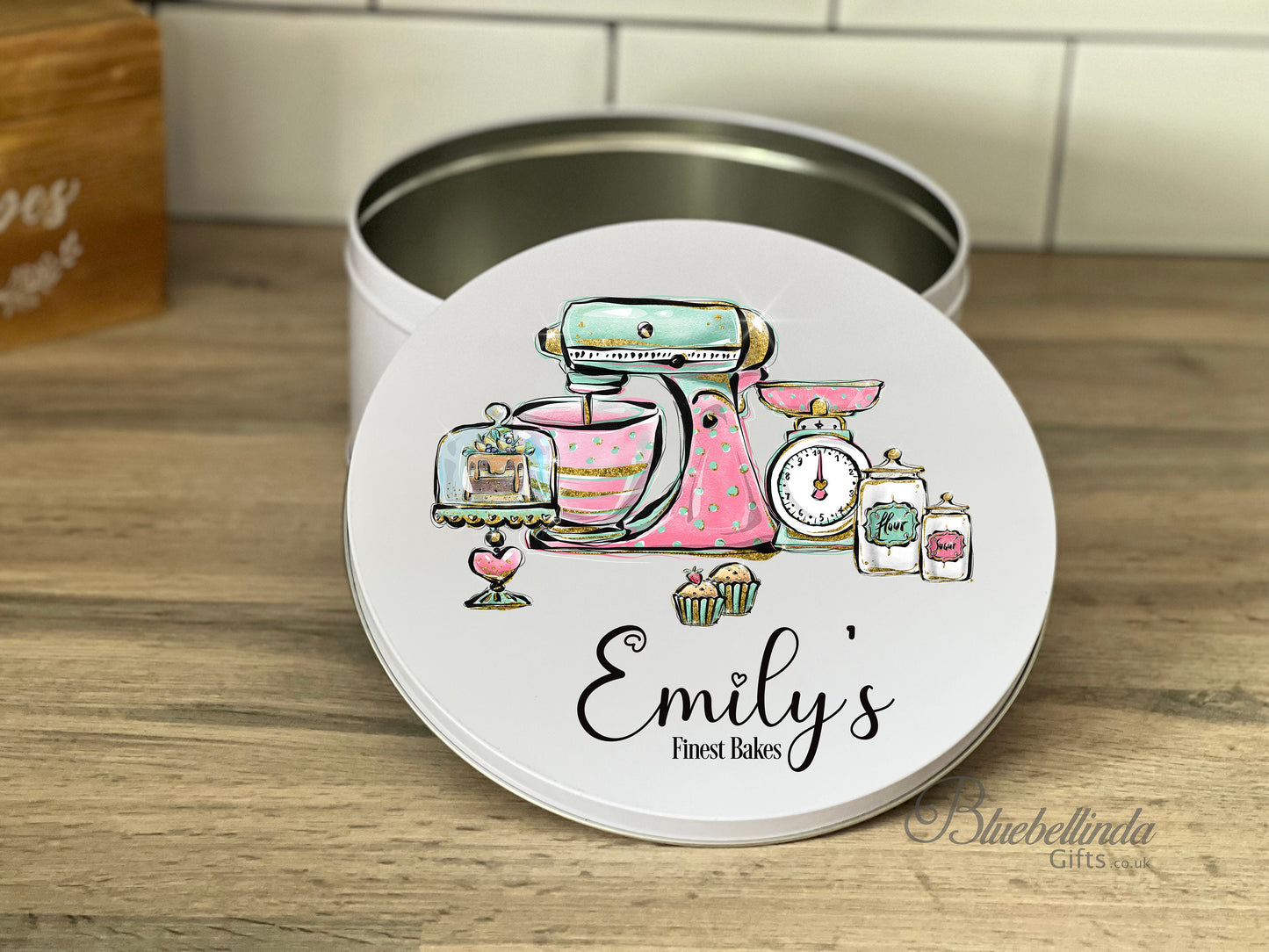 Personalised Mixer And Cake Tin