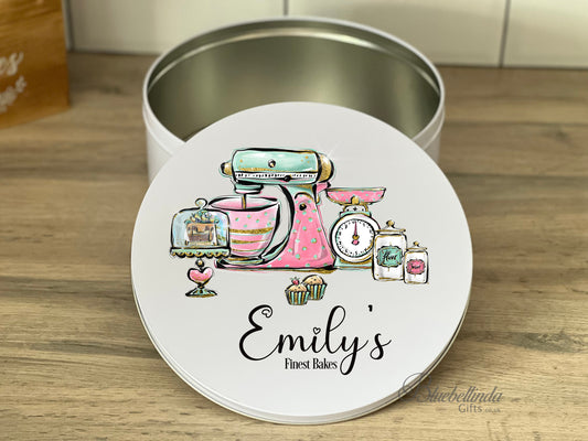 Personalised Mixer And Cake Tin