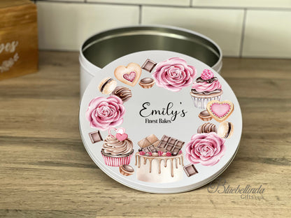 Personalised Floral Cakes Cake Tin