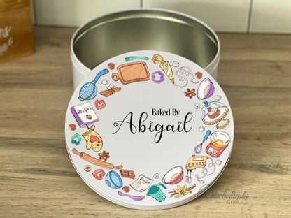 Personalised Baking Wreath Cake Tin