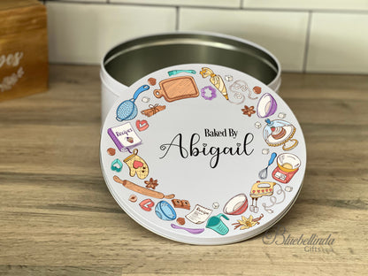 Personalised Baking Wreath Cake Tin