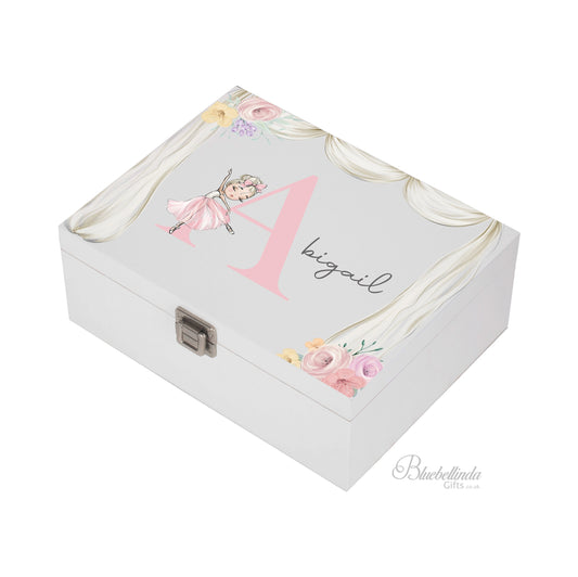 Personalised Ballerina Medal Keepsake Box