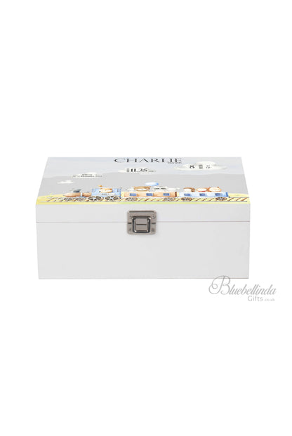 Personalised Animal Train Baby Keepsake Box