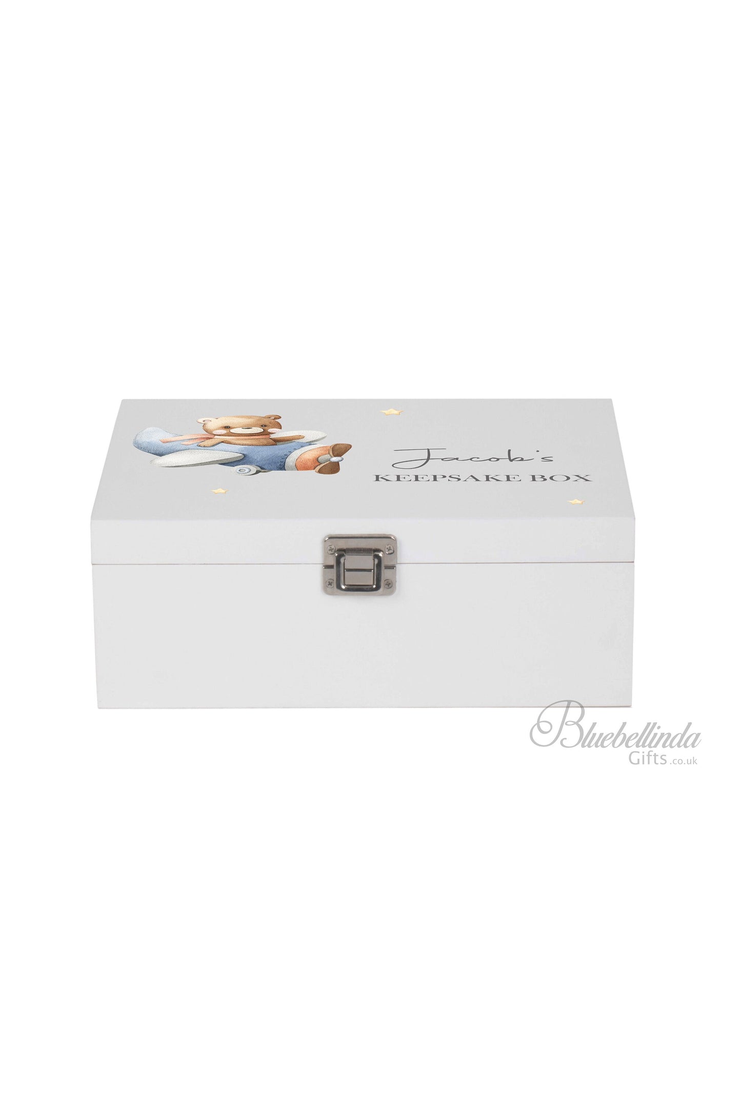 Teddy Airplane Baby Keepsake Box