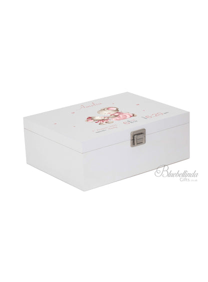 Personalised Mouse Pink Baby Keepsake Box