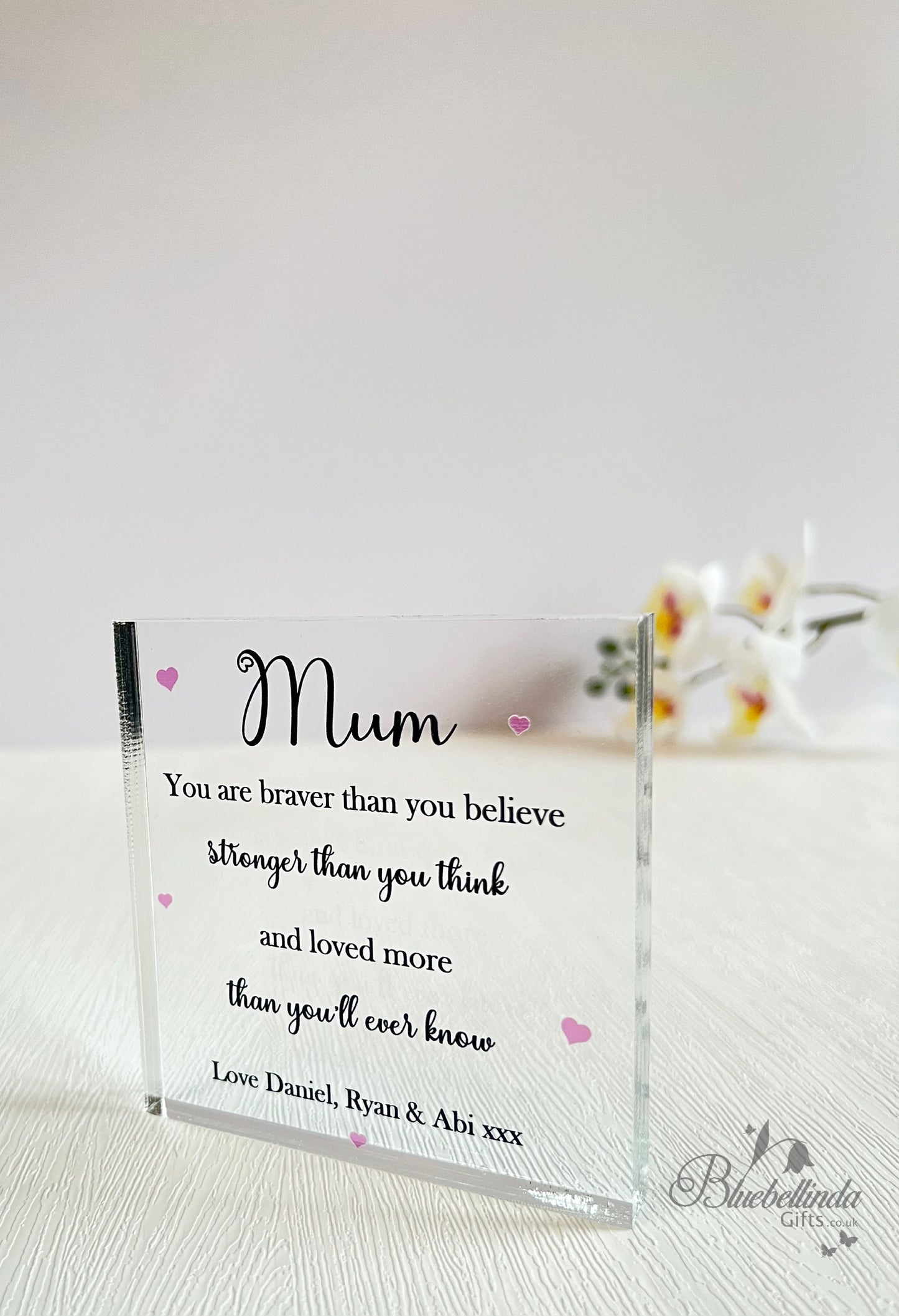 Personalised Mum Acrylic Block