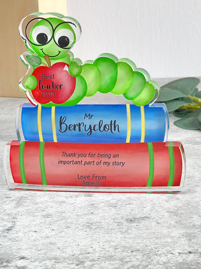 Personalised Caterpillar book Teacher Gift