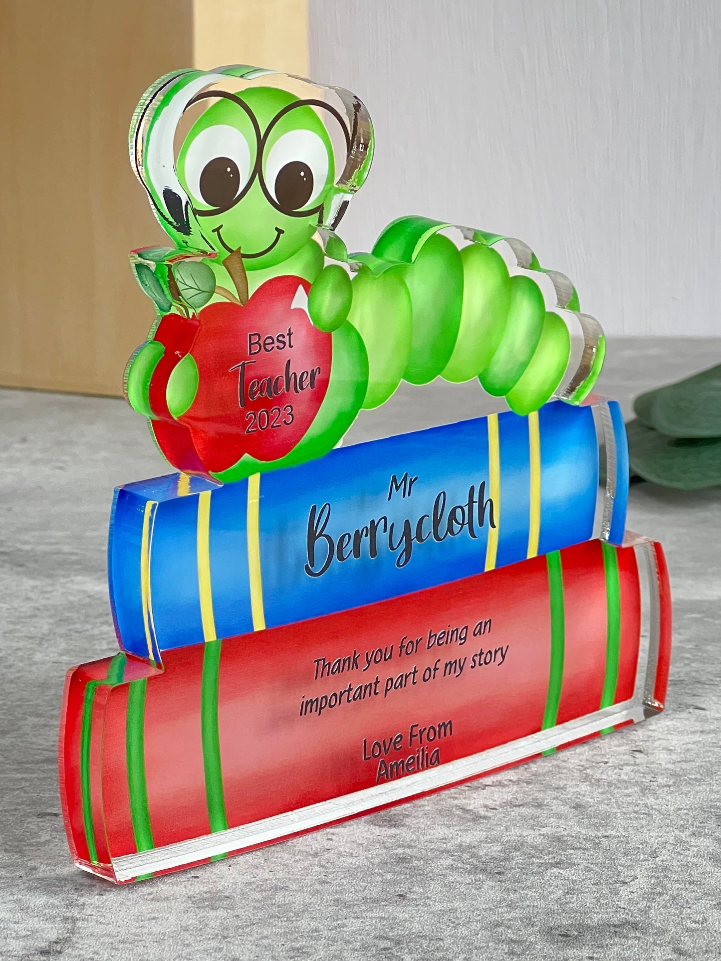 Personalised Caterpillar book Teacher Gift