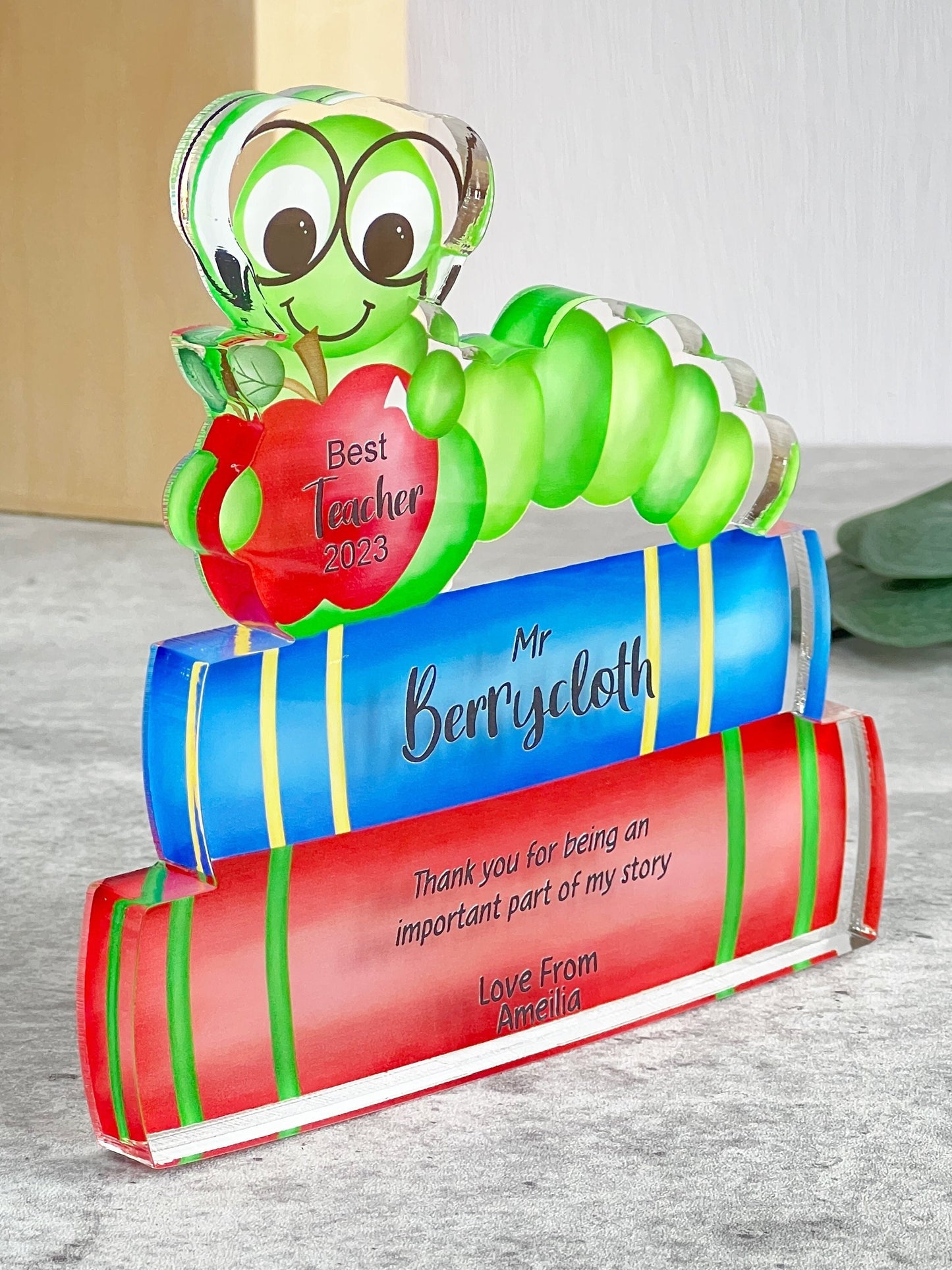 Personalised Caterpillar book Teacher Gift