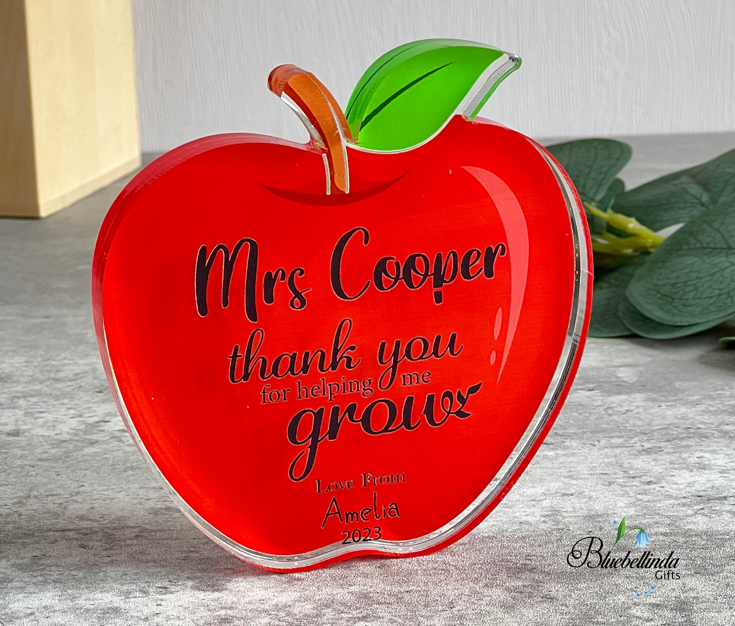 Teacher Apple Acrylic Block