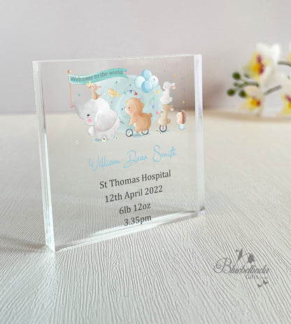 Personalised Animals Bicycle Acrylic Block