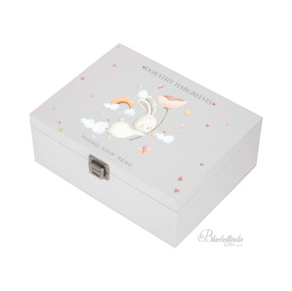 Rabbit Baby Keepsake Box Pink