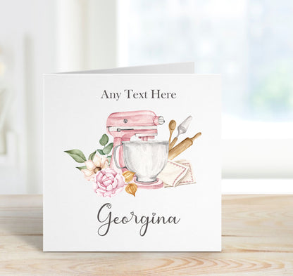 Personalised Pink Mixer Card