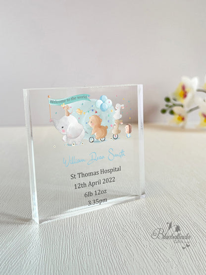 Personalised Animals Bicycle Acrylic Block