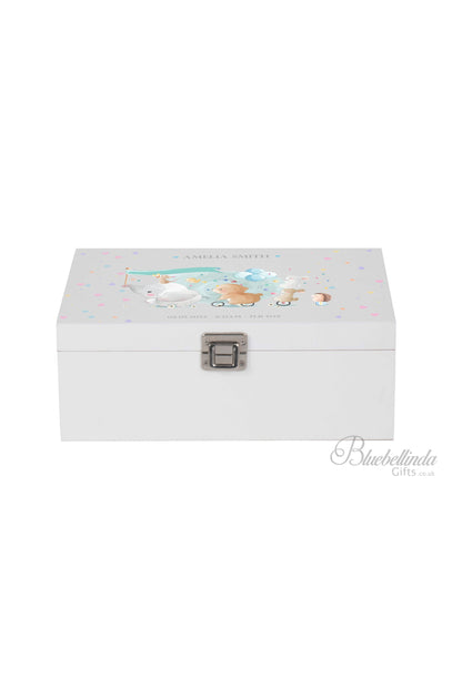 Personalised Animal Bicycle Baby Keepsake Box