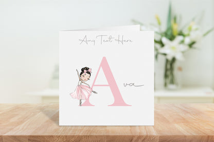 Personalised Ballerina Ballet Card