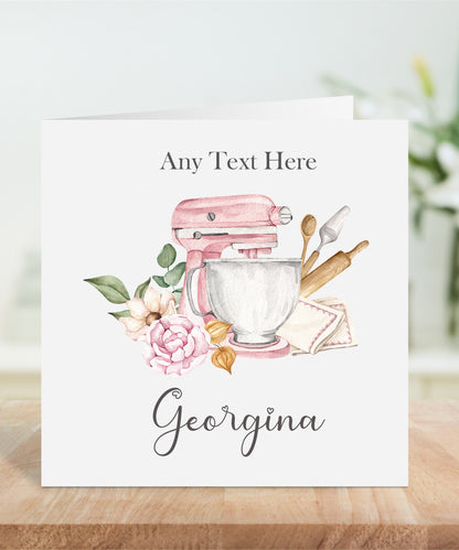 Personalised Pink Mixer Card