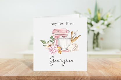 Personalised Pink Mixer Card