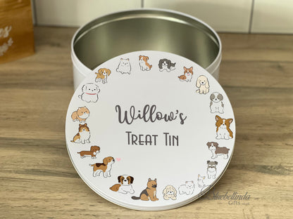 Personalised Dog Treat Tin