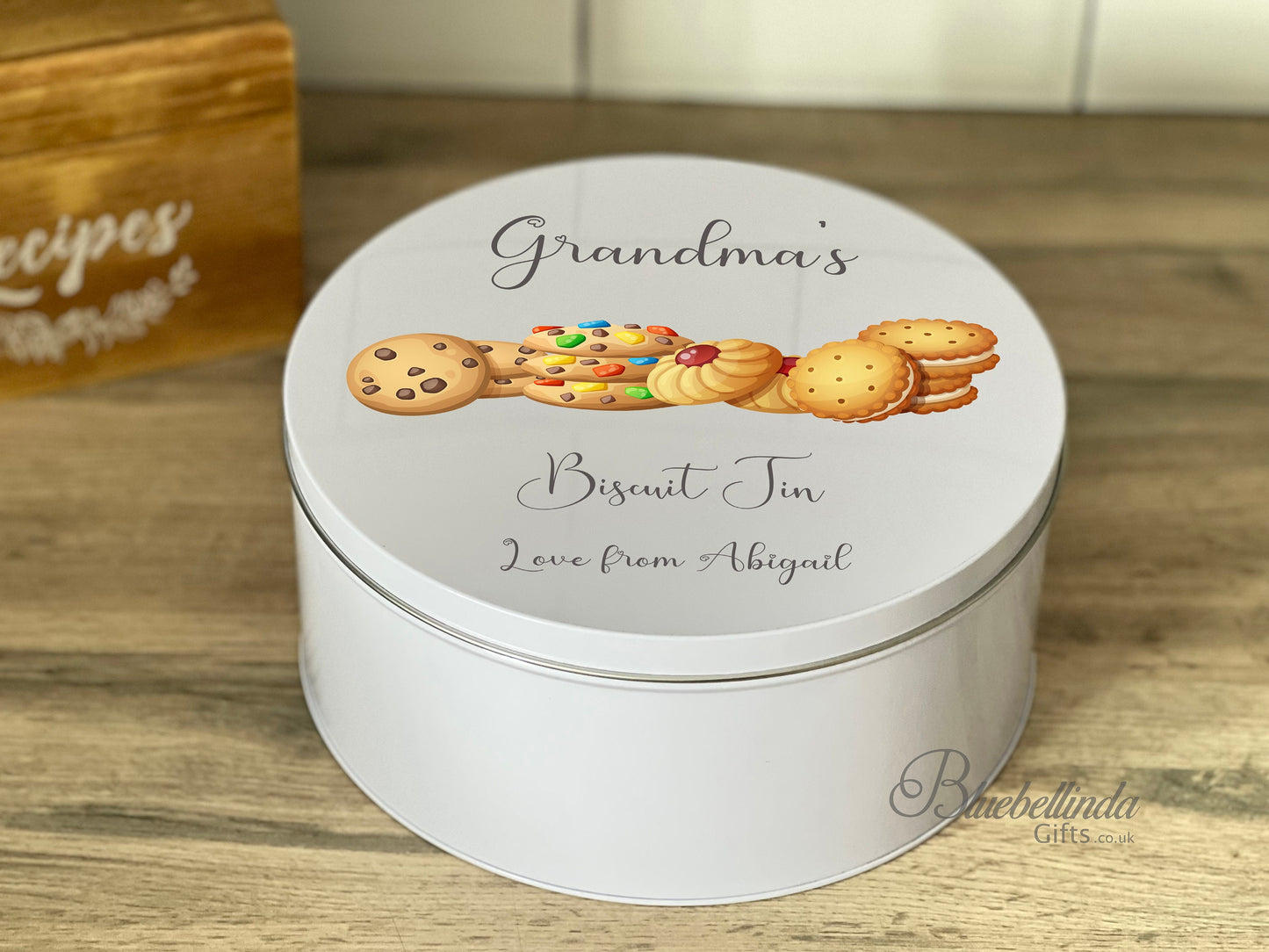 Personalised Biscuit Tin Love From Cake Tin