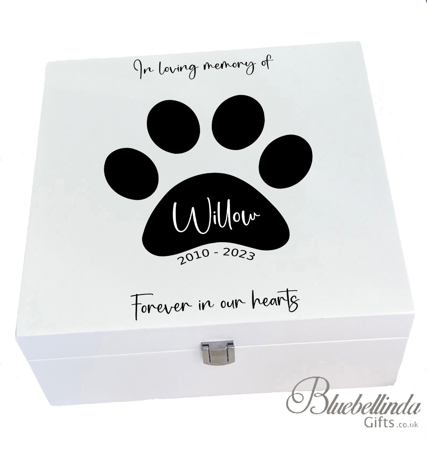 Personalised Paw Dog Memory Box