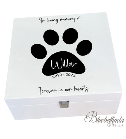 Personalised Paw Dog Memory Box