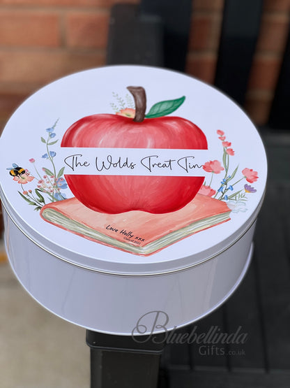 Personalised Teacher Apple Tin