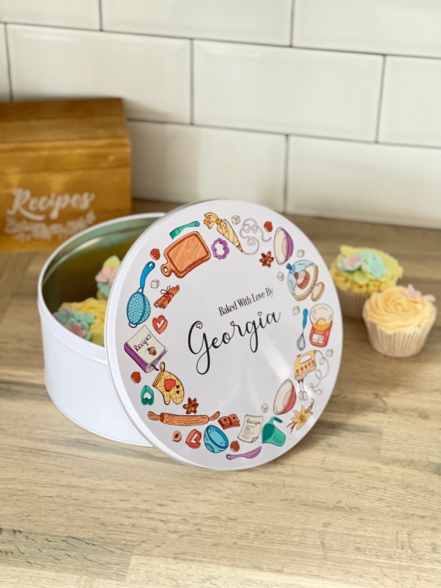 Personalised Baking Wreath Cake Tin