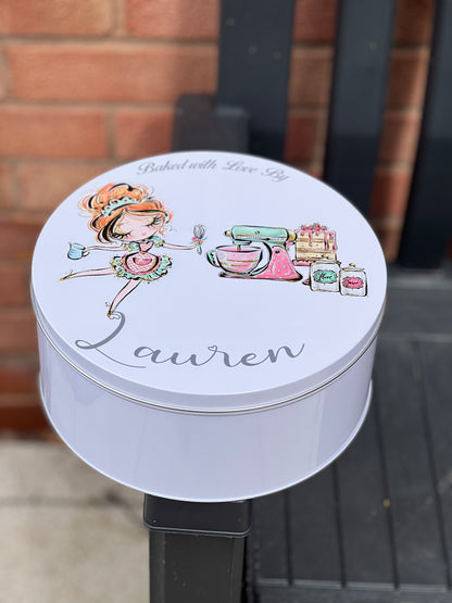 Personalised Dancing Girl Cake Tin