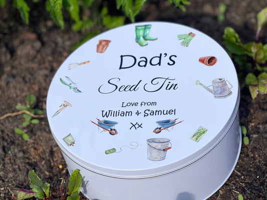 Personalised Gardening Seed Tin