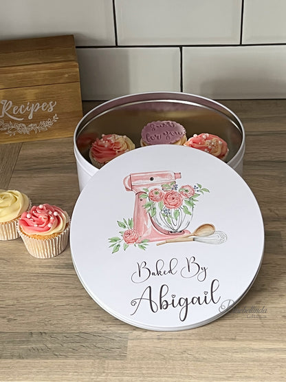 Personalised Pink Mixer Cake Tin