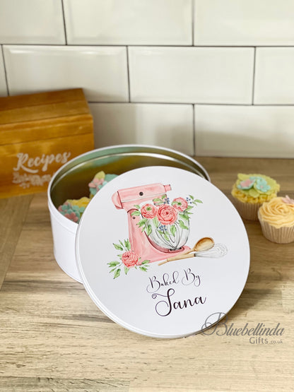 Personalised Pink Mixer Cake Tin