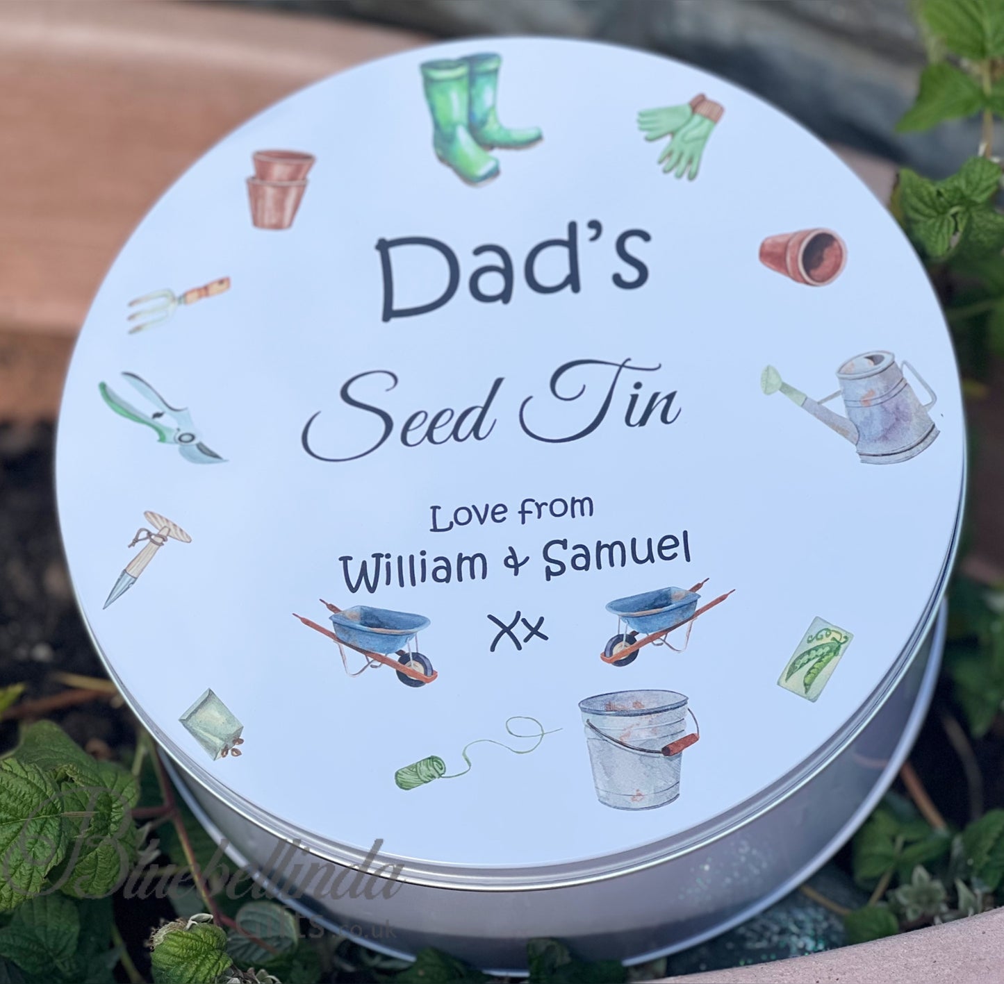 Personalised Gardening Seed Tin