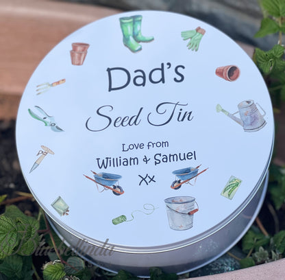 Personalised Gardening Seed Tin