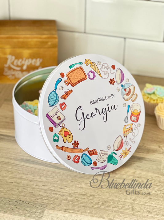 Personalised Baking Wreath Cake Tin